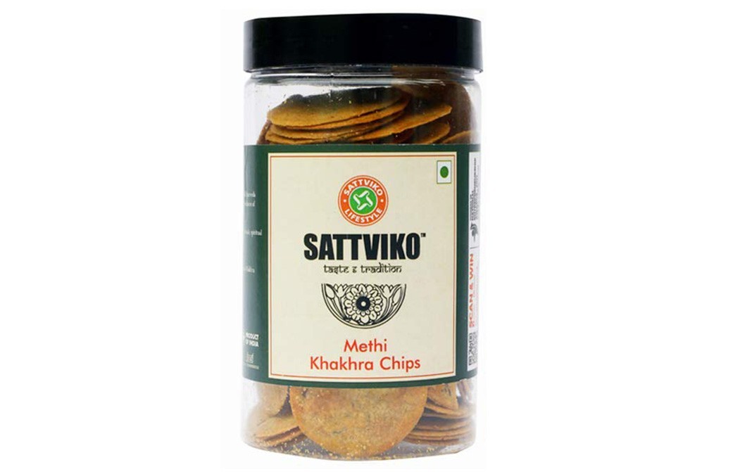 Sattviko Methi Khakhra Chips    Jar  150 grams